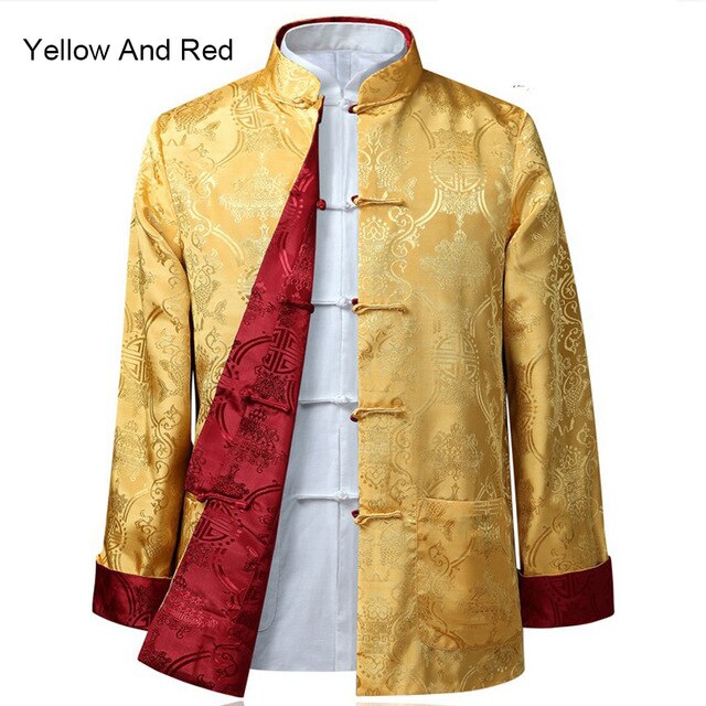 Tang Suit 10colors Chinese Style Blouse Shirt Traditional Chinese Clothing Fo Rmen's Jacket Kung Fu Clothing Both Sides Party