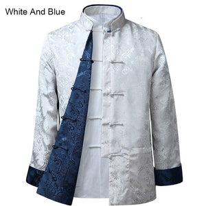 Tang Suit 10colors Chinese Style Blouse Shirt Traditional Chinese Clothing Fo Rmen's Jacket Kung Fu Clothing Both Sides Party