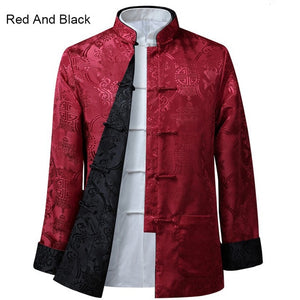 Tang Suit 10colors Chinese Style Blouse Shirt Traditional Chinese Clothing Fo Rmen's Jacket Kung Fu Clothing Both Sides Party