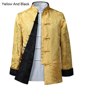 Tang Suit 10colors Chinese Style Blouse Shirt Traditional Chinese Clothing Fo Rmen's Jacket Kung Fu Clothing Both Sides Party