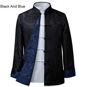 Tang Suit 10colors Chinese Style Blouse Shirt Traditional Chinese Clothing Fo Rmen's Jacket Kung Fu Clothing Both Sides Party