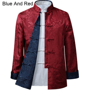 Tang Suit 10colors Chinese Style Blouse Shirt Traditional Chinese Clothing Fo Rmen's Jacket Kung Fu Clothing Both Sides Party