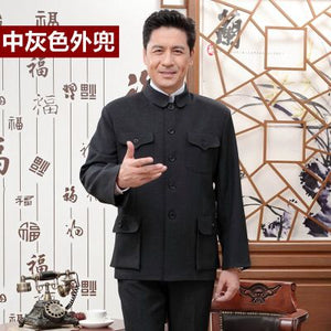 Mao Suit Tops Zhongshan Suit Men's Spring Autumn Clothes Chinese Traditional Clothing for Men Coats Jacket Chinese Tunic Suit