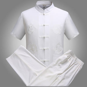 Tang Suit Traditional Chinese Clothing for Men Jackey Chinese Shirt Style News Year Top Pant Hanfu Kung Fu Clothing Blouse Party